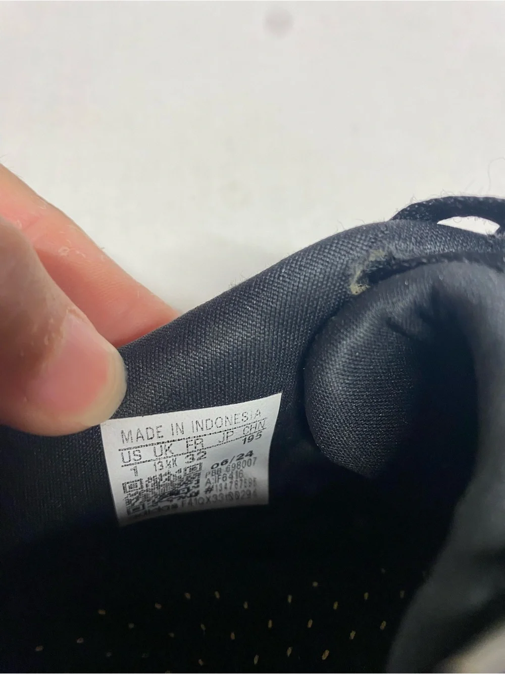 adidas Kids Black Sneakers with Gum Outsole